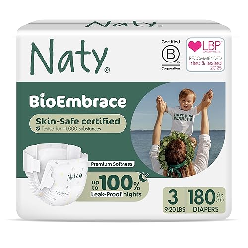 Miniatura 14 de Naty BioEmbrace - Pañales para bebé recién nacido, certificado seguro para la piel sensible, protección contra fugas de hasta el 100 %, suavidad de