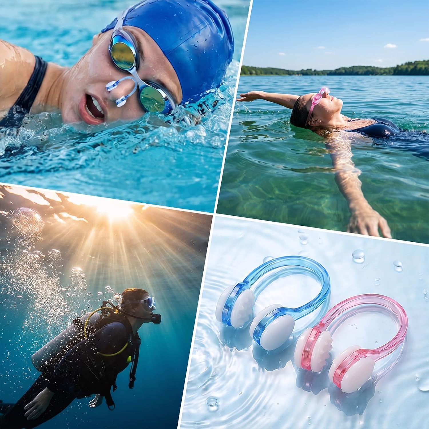 4Pcs Nose Plugs for Swimming, Soft Silicone Swim Nose Plugs image 5