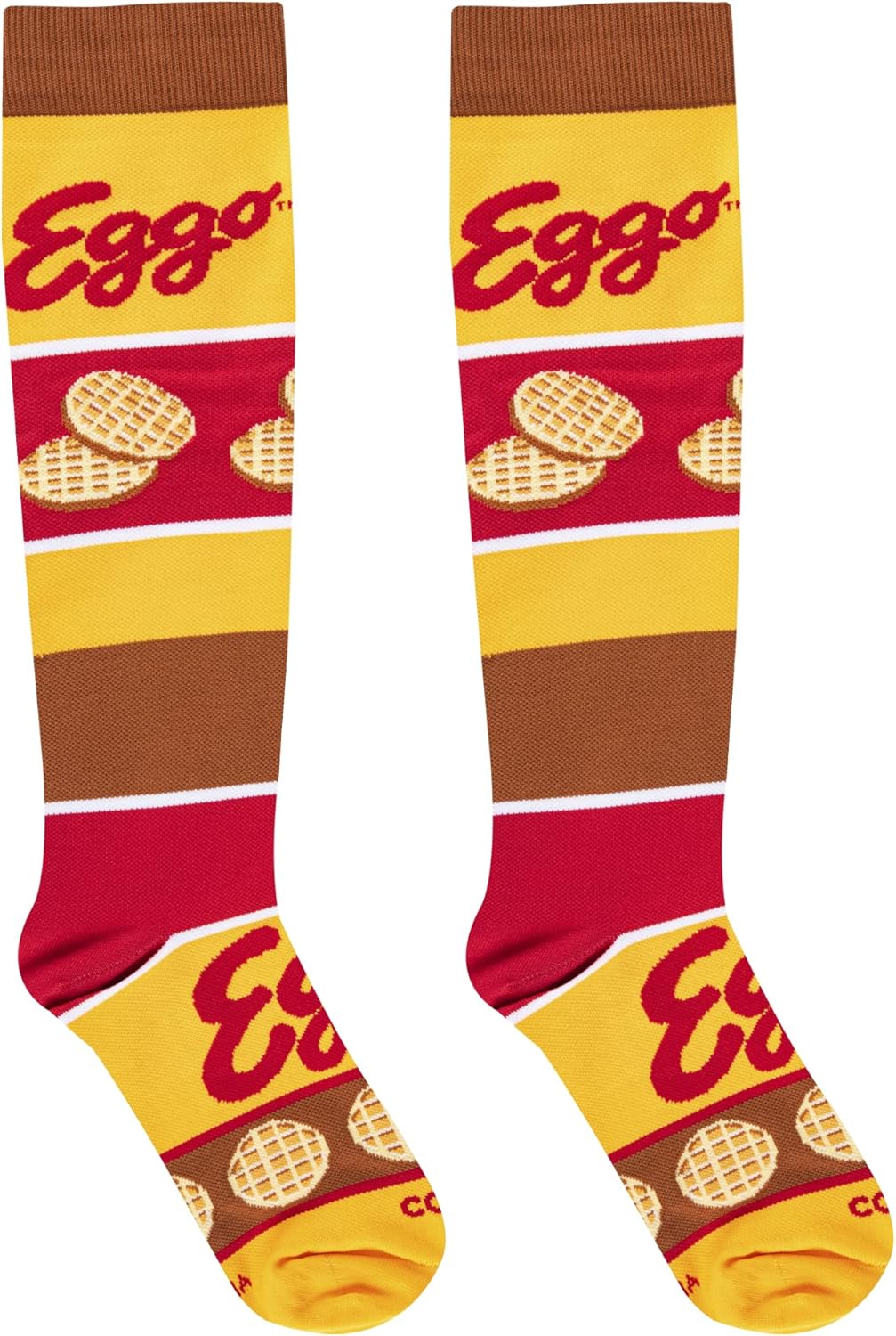 Cool Socks, Eggo Waffles, Fun Novelty Knee High Compression Socks - Image 5