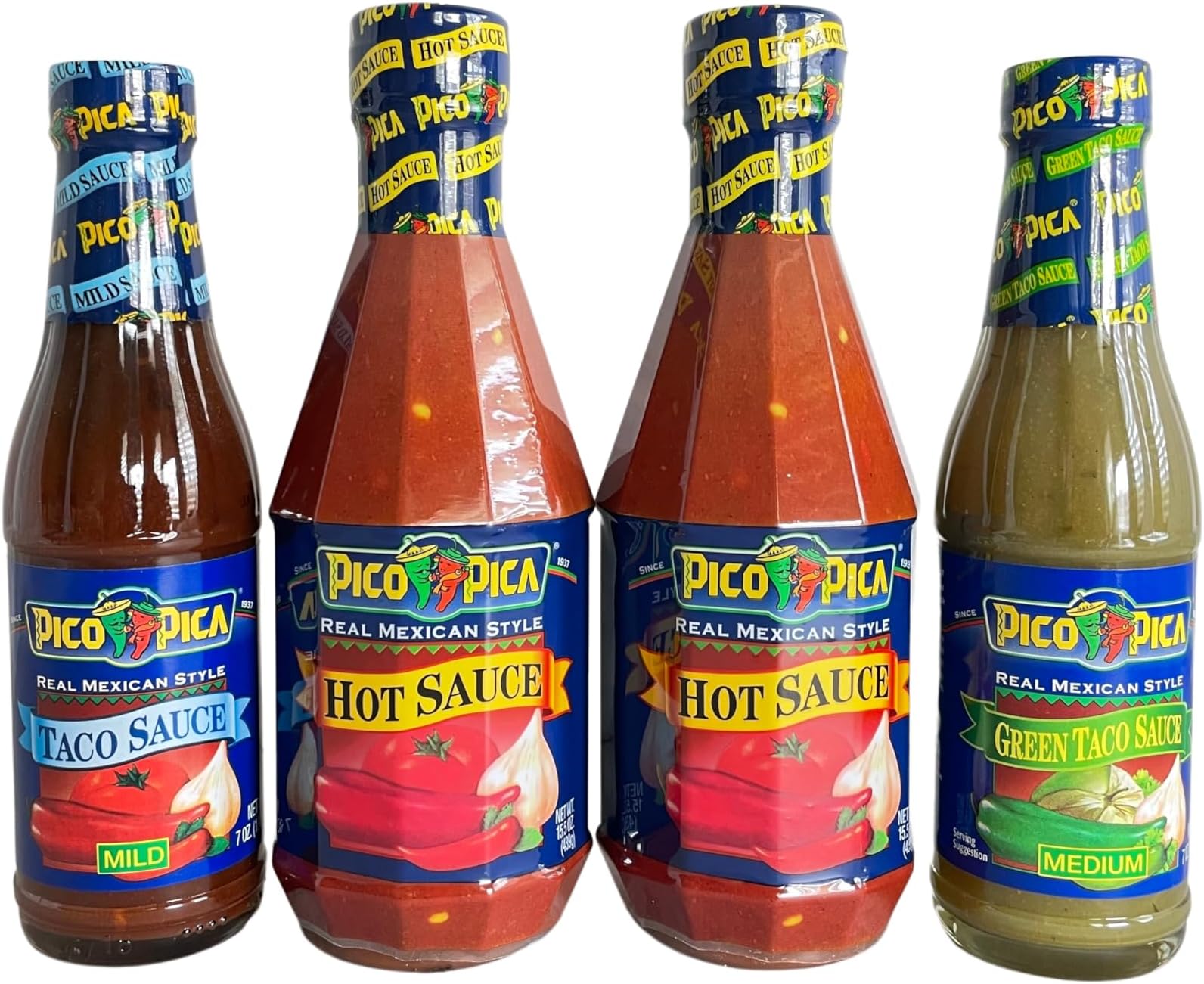 Pico Pica Hot Sauce Lovers Variety Pack, (Pack of 4