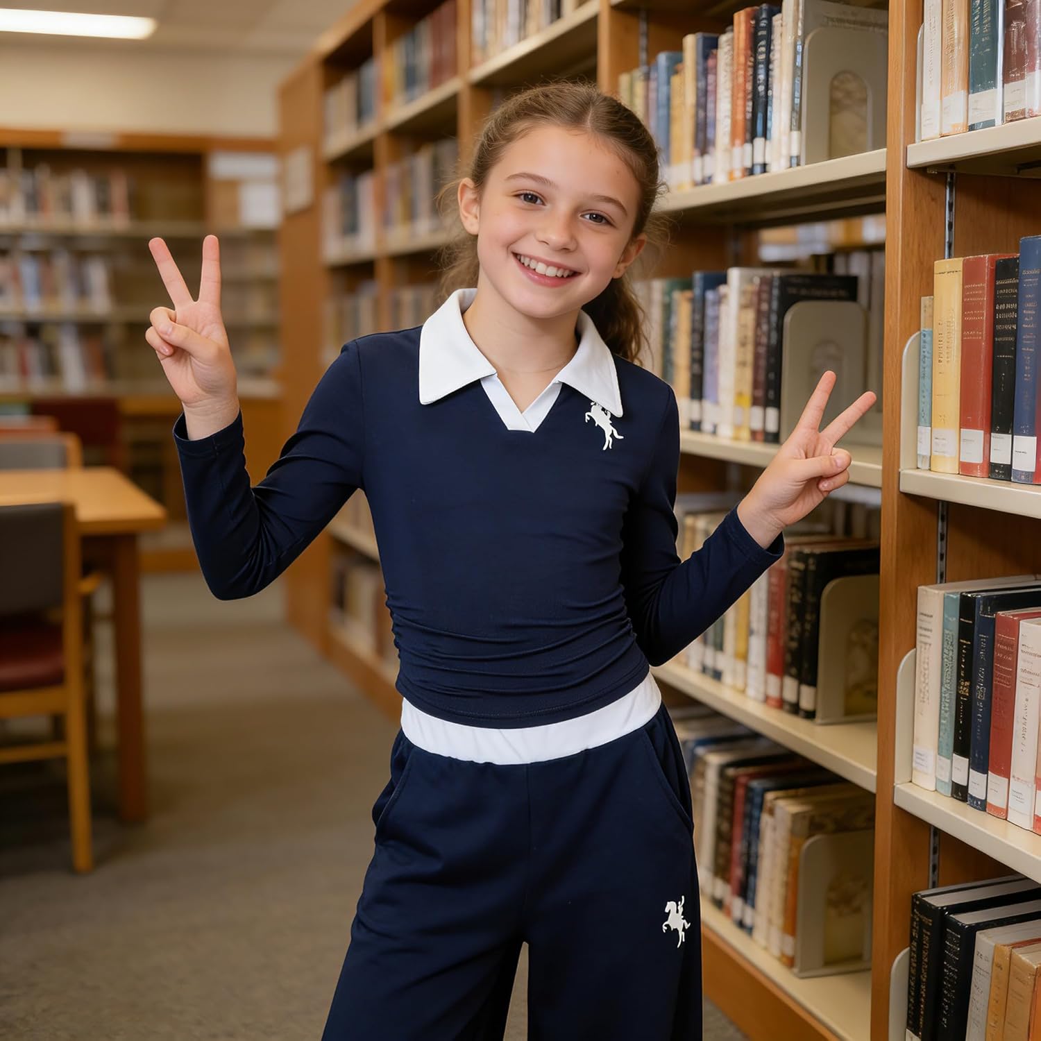 Girls Clothes Tween Girl Outfits Casual Long Sleeve Tops + Wide Leg Pants 2 Piece Spring Clothes Set 7-14Y - Image 2