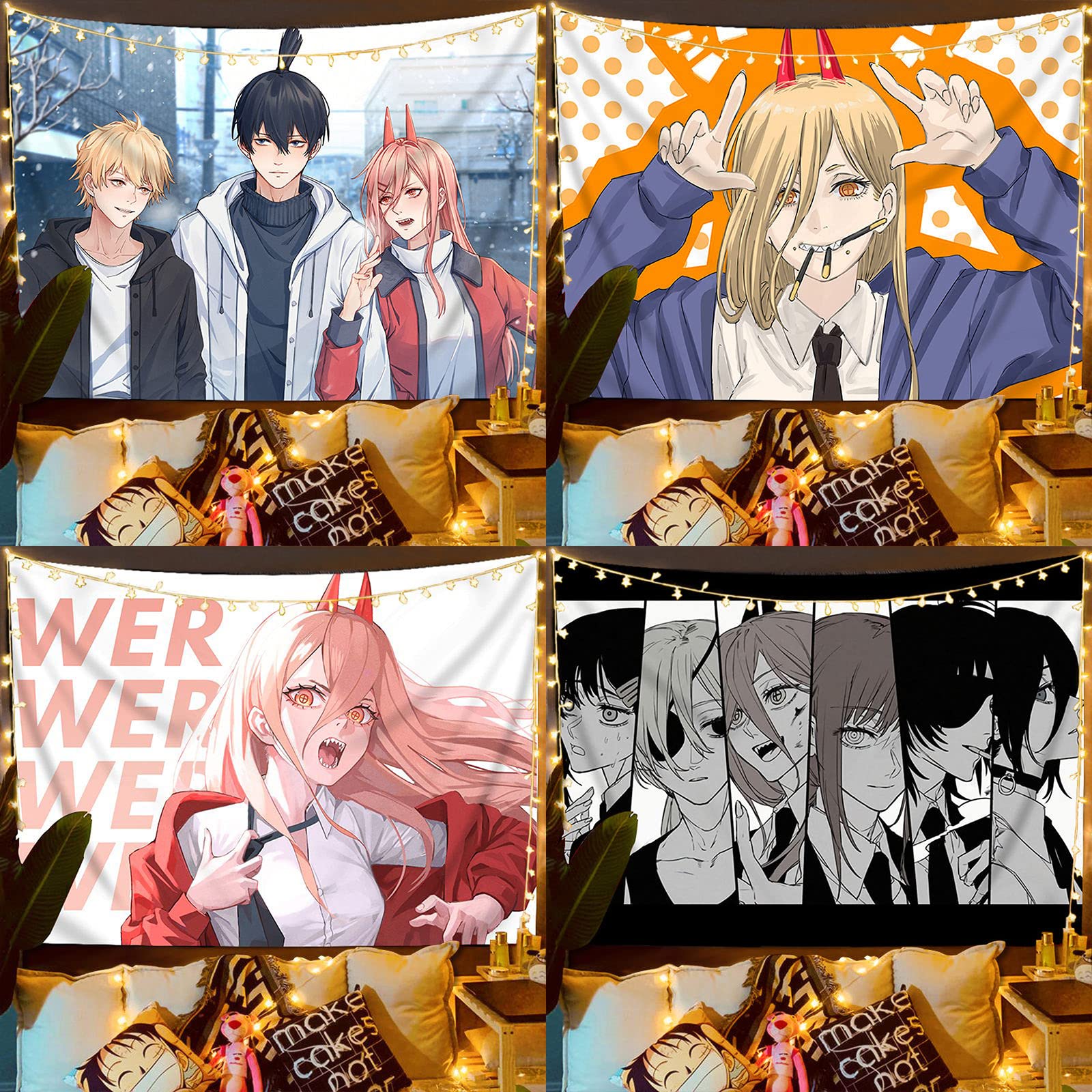 アニメ ポスター タペストリー まとめ売り Amazon.co.jp: チェンソーマン タペストリー ポスター パワー マキマ