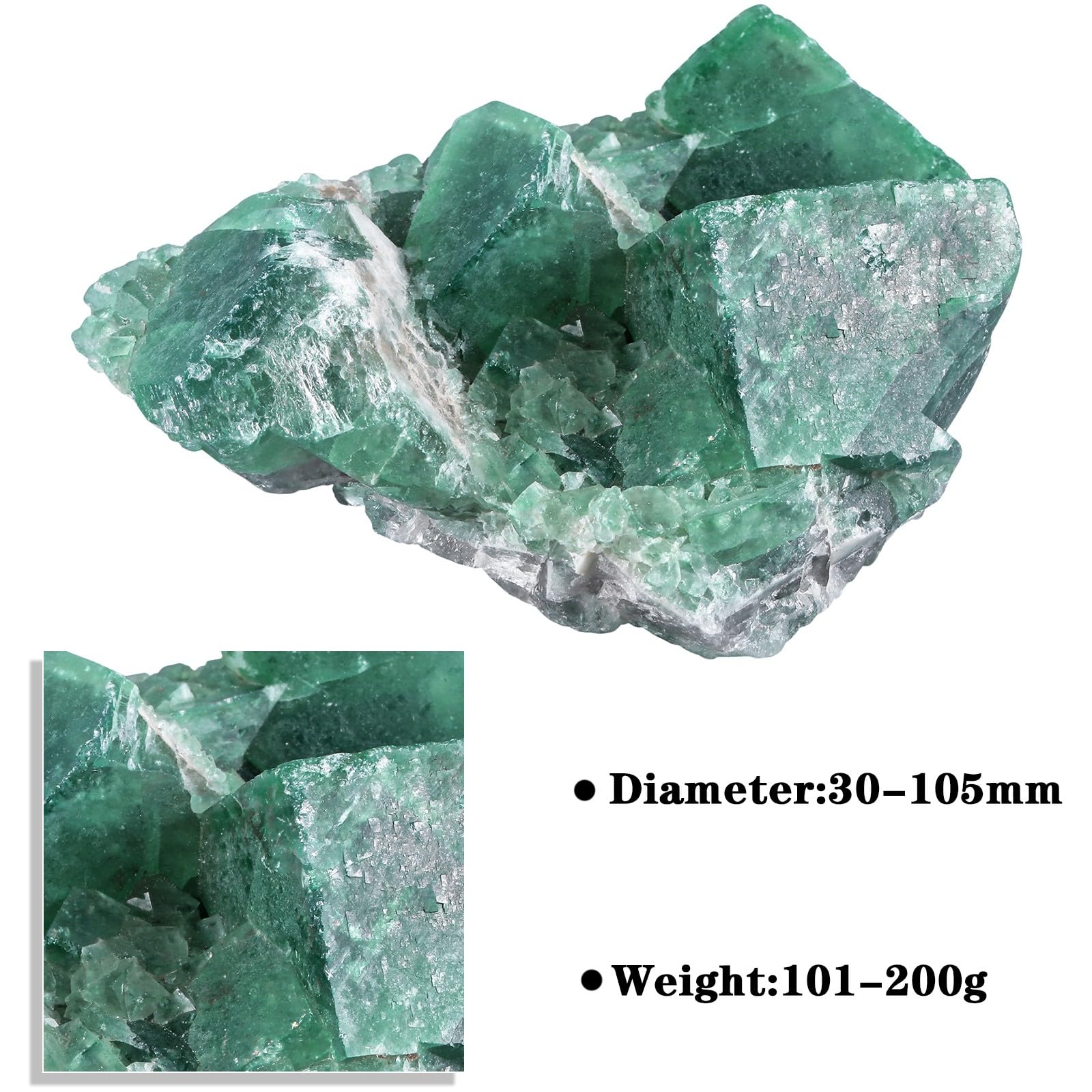 Nupuyai Natürlicher Grüner Fluorit Stein Kristall Druse Rohstein Edelstein Cluster Kleiner Mineralstein Heilstein Feng Shui Dekoration