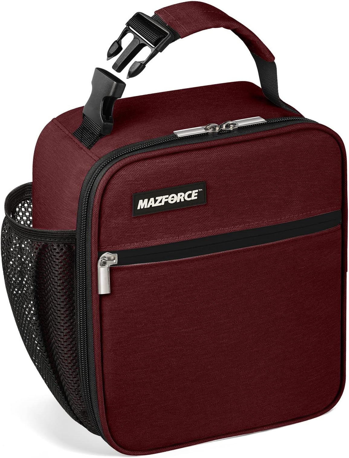 MAZFORCE Original Lunch Box Insulated Lunch Bag - Food Safe Durable Lunchbox for Men - BPA Free Small Lunch Bags for Adults, Teens, Boys, Women (Red)