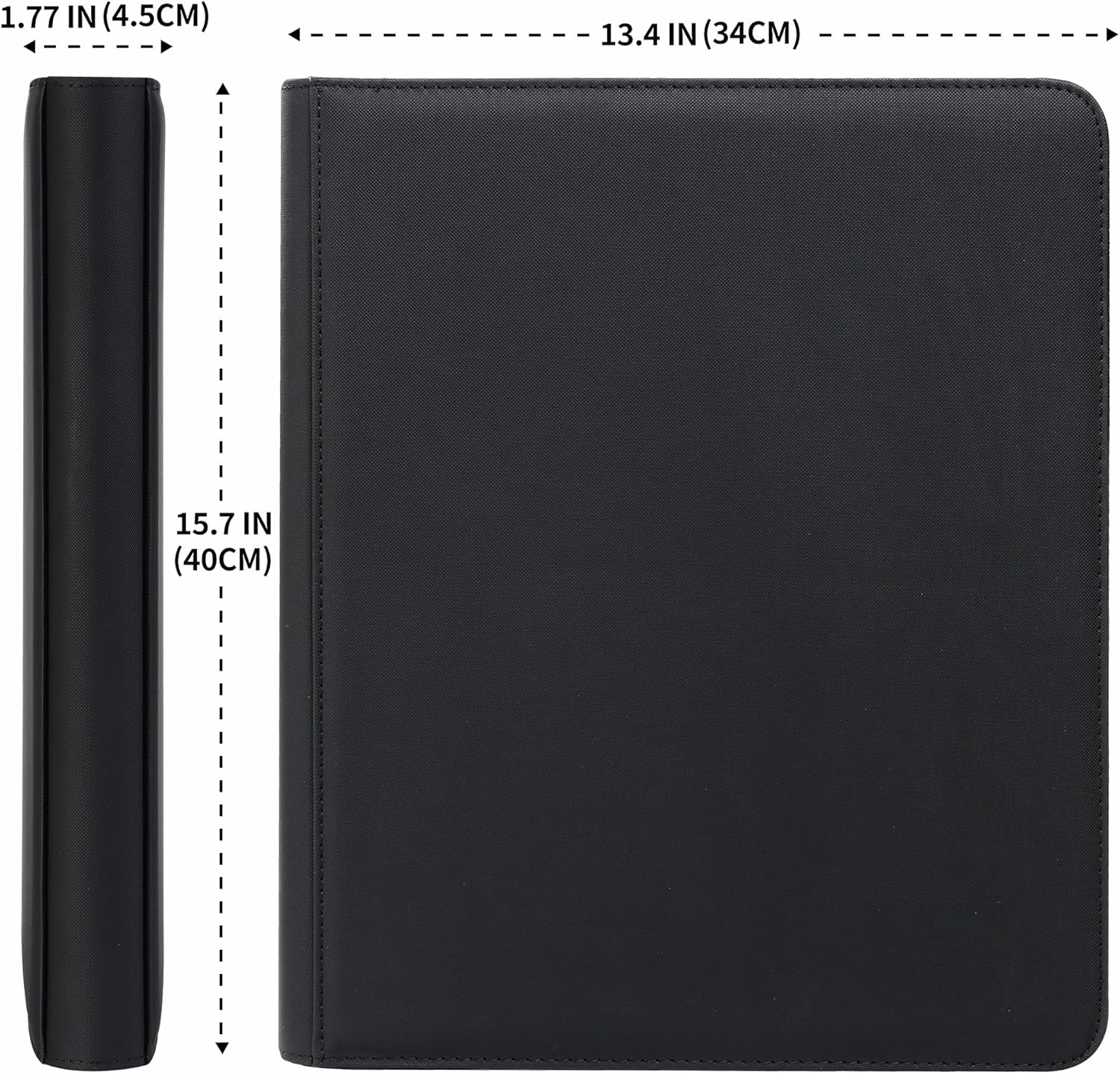 Toploader Binder 9 Pocket, Top Loader Binder for High-Value Trading Cards - Holds 288 Cards in 3" x 4" Top Loaders, Includes 20 Toploaders, Collectible Card Album for TCG, Sports Card, Black