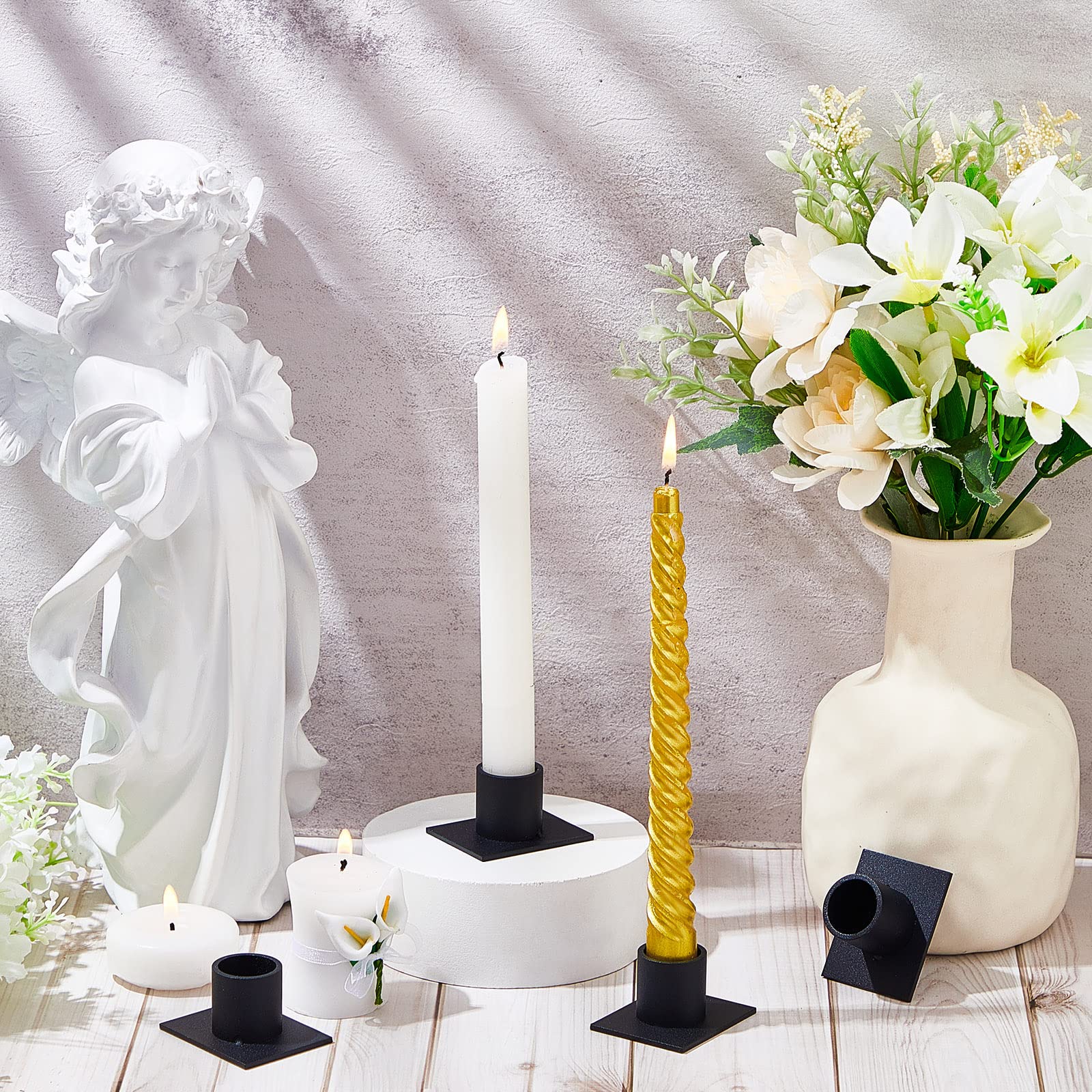 Lot De 4 Bougeoirs De L'avent Métalliques | Vitrine Magique