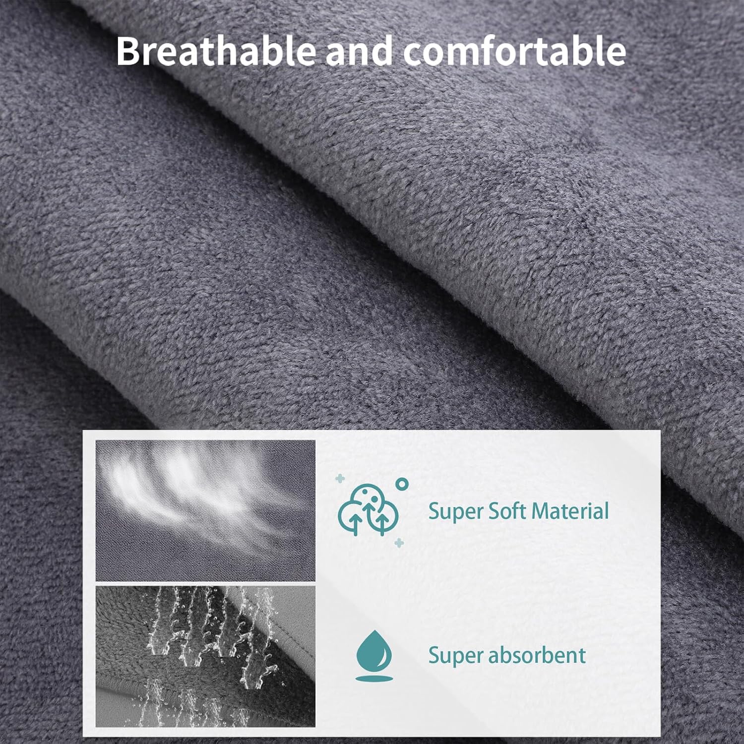 2pcs Car Drying Towel Super Absorbent Auto Washing Cloth Double-Sided Microfiber Chamois for Vehicle Detailing and Exterior Cleaning