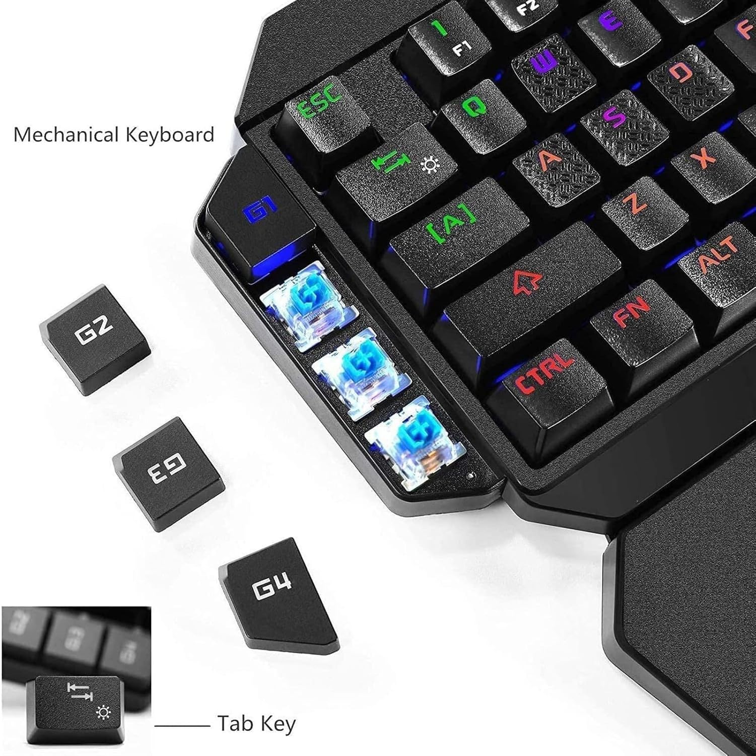 Klawiatura i Mysz do Gier, Klawiatura imitująca mechaniczną USB Gamer z Podświetleniem RGB dla PC