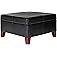 Homepop Home Decor |K2380-E169 | Luxury Large Faux Leather Square Storage Ottoman | Ottoman with Storage for Living Room & Be