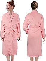 BABYSHEEP Women's Fluffy Microfiber Bathrobe - Full Length Cozy Warm Robe with Shawl Collar & Pockets