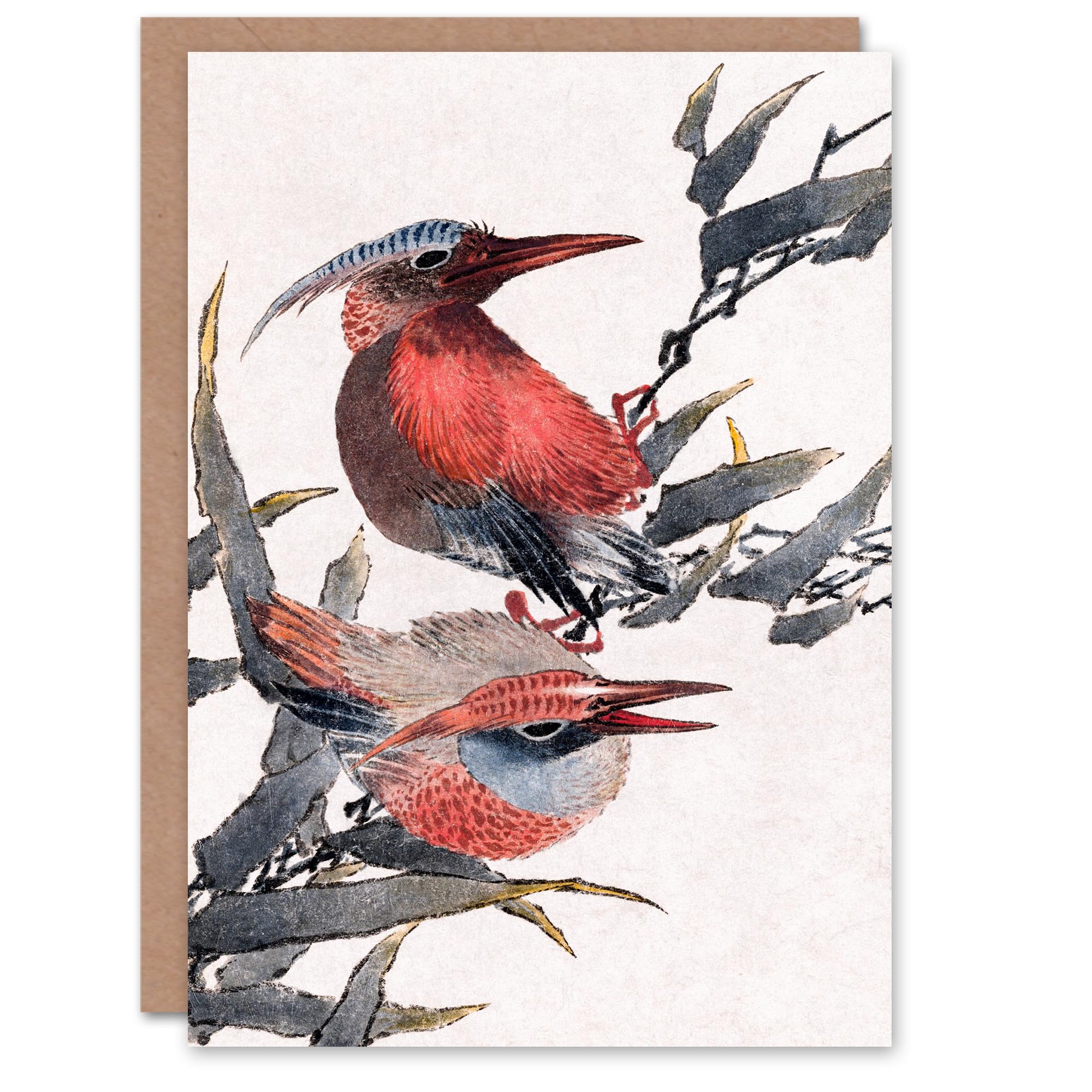 Artery8 Katsushika Hokusai Japanese Art Card Album of Sketches Birds 1841