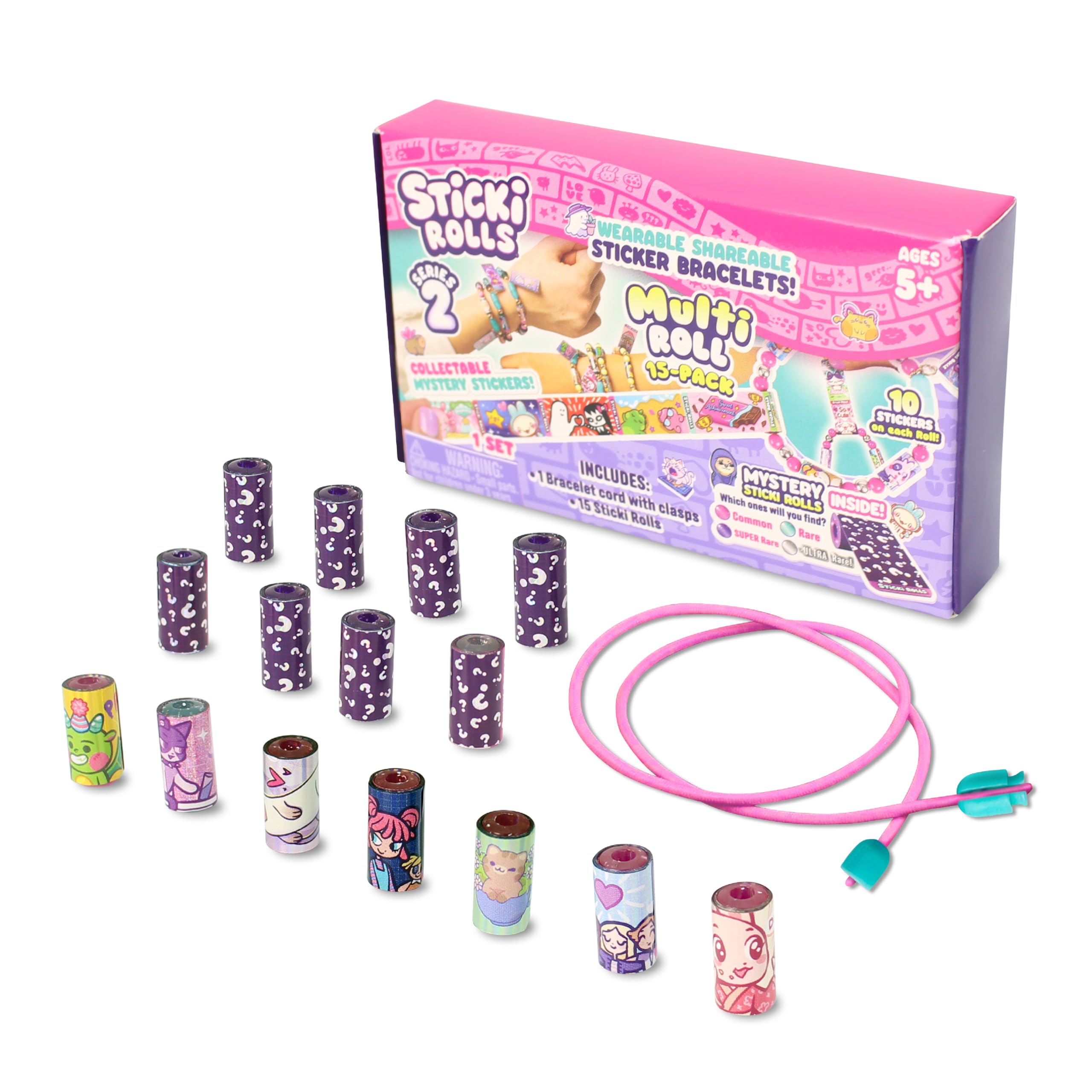 STICKI Rolls Multi-Roll Collector’s Pack | The Original Wearable Shareable Stickers | Includes 150 Mini Stickers | Over 1000 Sticker Designs to Discover and Collect! (Series 2)