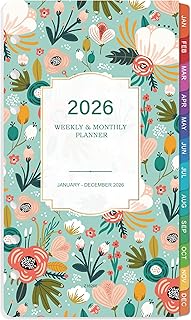 2026 Planner Refills - Weekly Monthly Refills with 6 Punched Holes from January to December, 3.8'' x 6.4'' Pocket Calendar Inserts