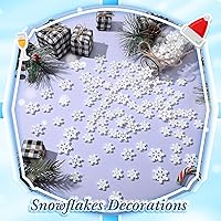 Vista 3 de Sawysine 150 Pcs Mini Snowflakes for Crafts Glitter Resin Snowflakes Plastic Small Snowflake Ornaments with Storage Box for Christmas Winter Party