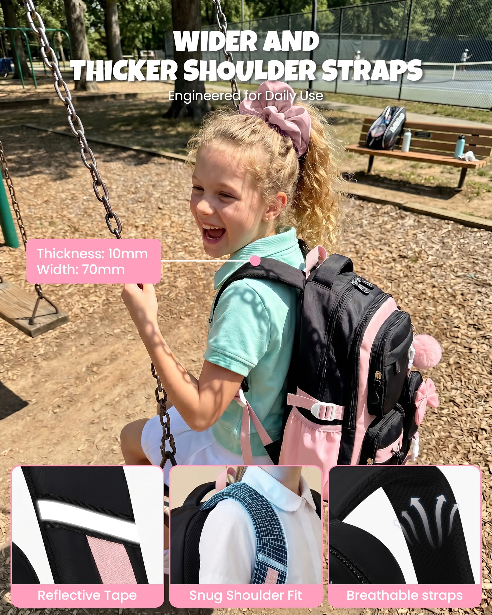 Amythe Set 3 Piezas Mochila Niña 3°-7° Primaria