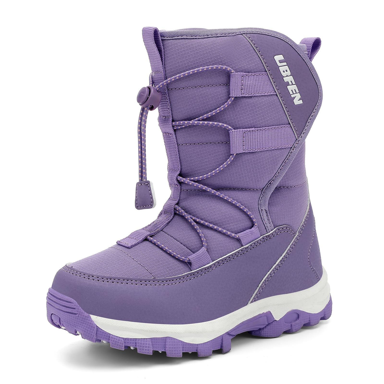 UBFEN Kids Snow Boots Water-Repellent Warm Winter Shoes for Boys Girls
