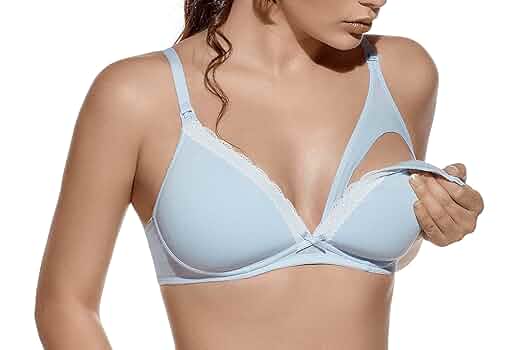 Reggiseno Allattamento Mamma - Senza Ferretto In Cotone, Pratico Con Clip A Una Mano - Morbido E Traspirante - Foto 1