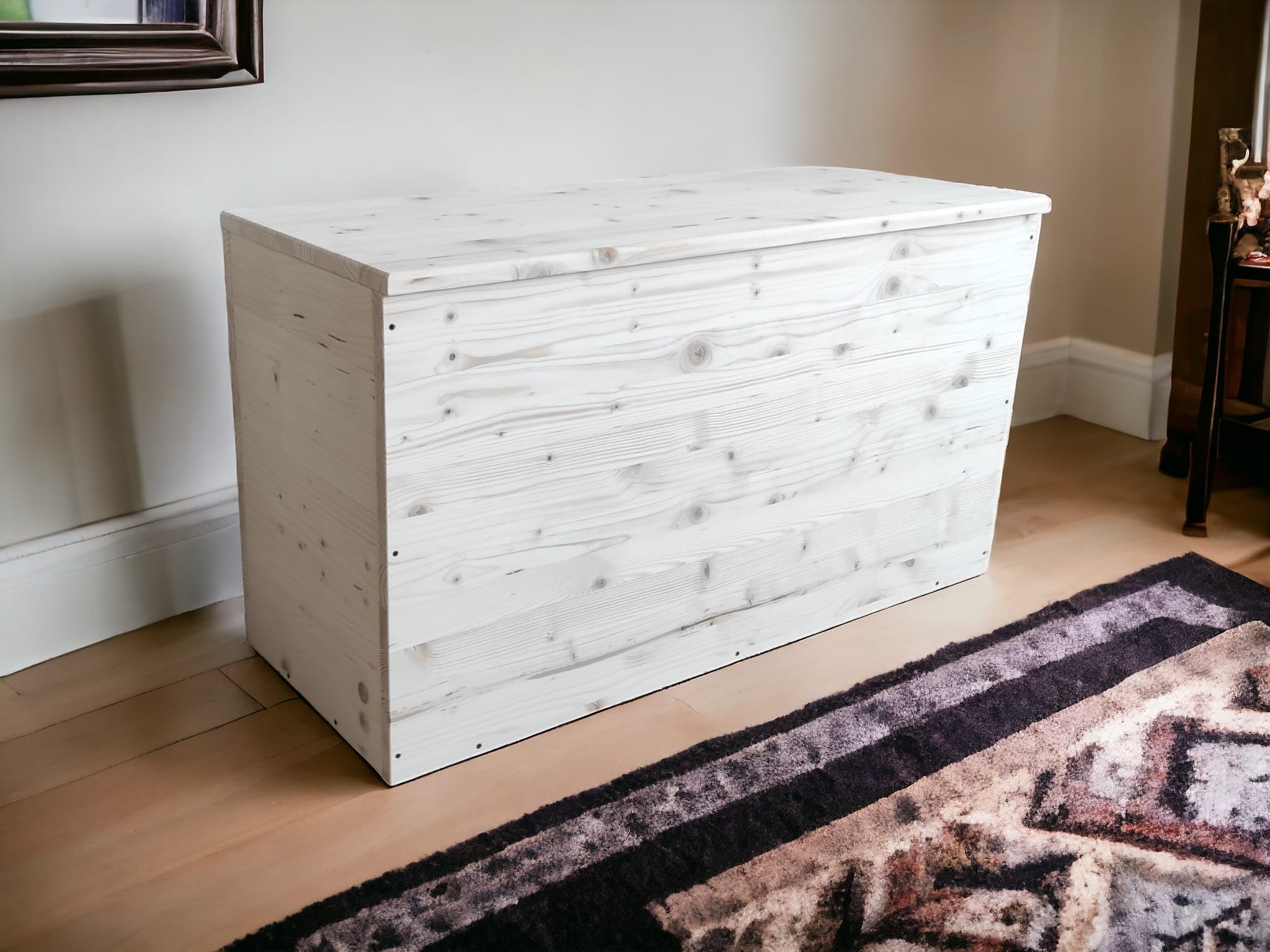 TOTAL WOOD 2012 Cassapanca Contenitore Baule in Legno Interno Esterno 90x35x50 cm al Naturale Non trattato Anche su Misura