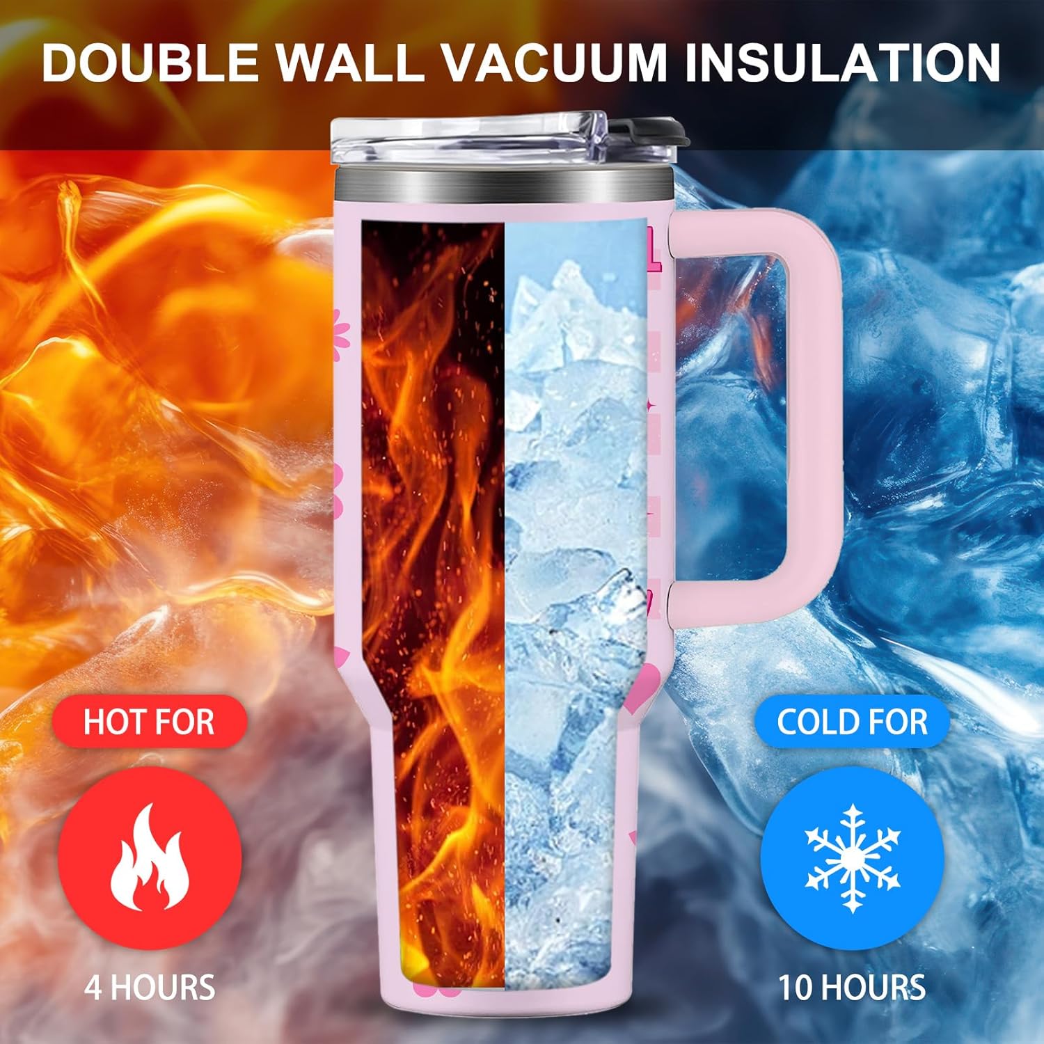 First Of All I'm A Delight Sarcastic Angry Opossum Tumbler 40oz with Handle, Funny Gift for Opossum Lovers Women & Girls, Birthday Christmas Opossums Themed Gifts for Animal & Pet Lover - Image 6