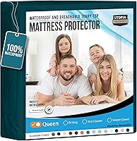 Vista 33 de Utopia Bedding - Protector de colchón de tamaño individual impermeable, paquete de 14 unidades, funda de colchón de rizo de 200 GSM, funda de cama