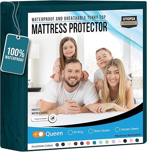 Miniatura 38 de Utopia Bedding – Protector premium de colchón impermeable – Funda de colchón ajustable transpirable.
