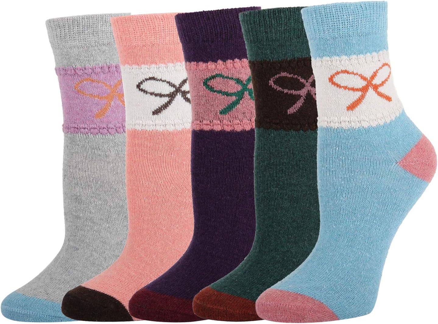 Benefeet Sox Womens Wool Socks Warm Winter Socks Soft Thick Knit Socks Thermal Cozy Boot Socks Comfy Cabin Crew Sock 5 Pack