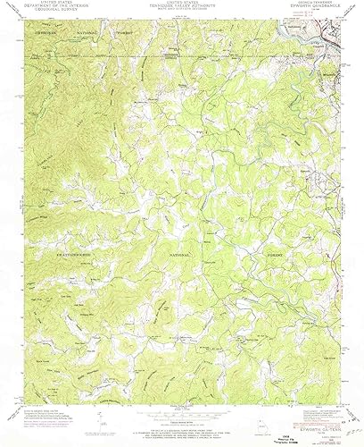 Miniatura 1 de YellowMaps Epworth GA topo map, 124000 Scale, 7.5 X 7.5 Minute, Historical, 1941, Updated 1975, 26.9 x 22.1 in