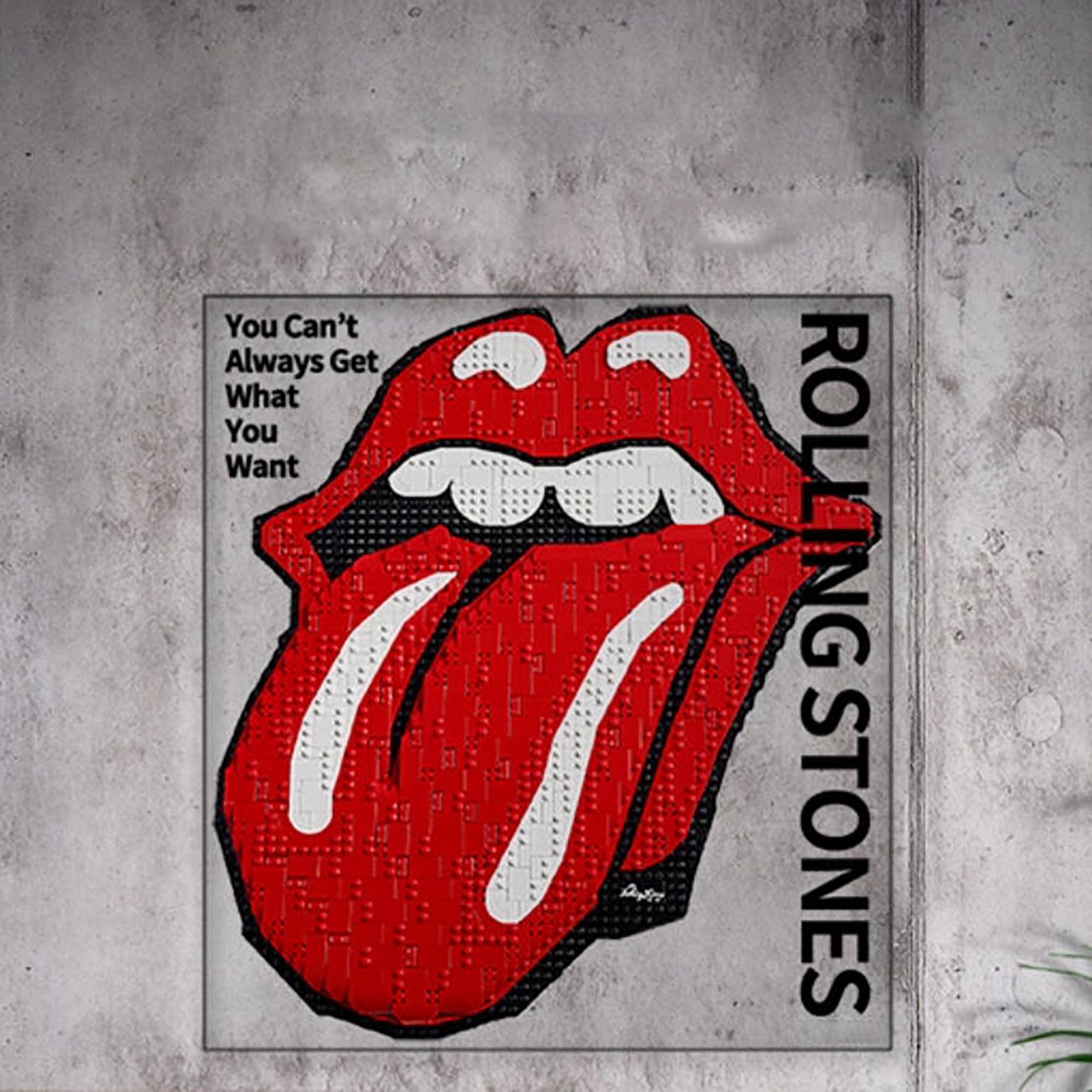 Acrylic Display Case for Lego 31206 Rolling Stones Big Tongue Mosaic Mural Model, 3mm Dustproof Display Box, Display Case Compatible with Lego 31206 (Model Not Included) (A)