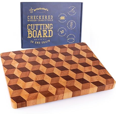 Handmade Checkered Cutting Board