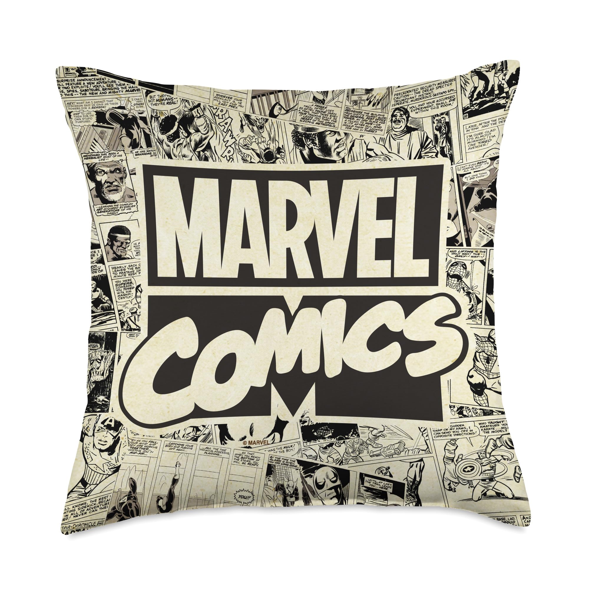 Marvel Comics Retro Comic Panels Throw Pillow