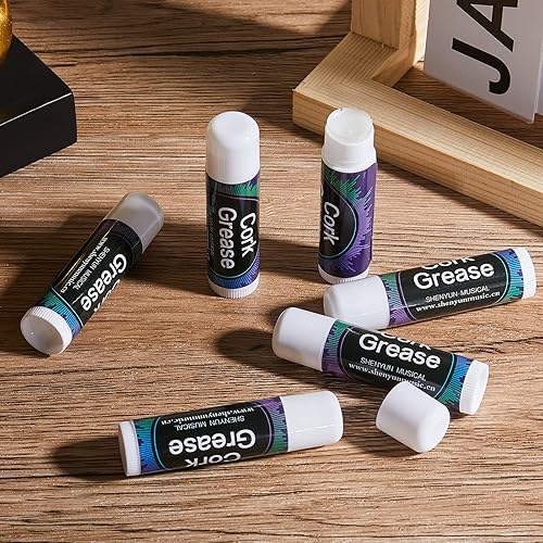 Miniatura 7 de Tondiamo 6 piezas de grasa de corcho para clarinete flauta grasa lubricante tubo de limpieza y cuidado producto instrumentos de viento de madera