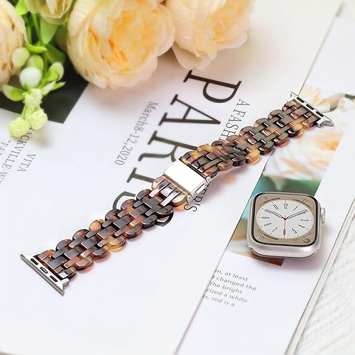 Miniatura 18 de Lightweight Resin Band For Apple Watch Series 11 10 SE 9 8 7 6 5 4 3 2 1 Ultra 3 2, Fashion Adjustable Replacement Strap for iWatch Bands 38mm 40mm
