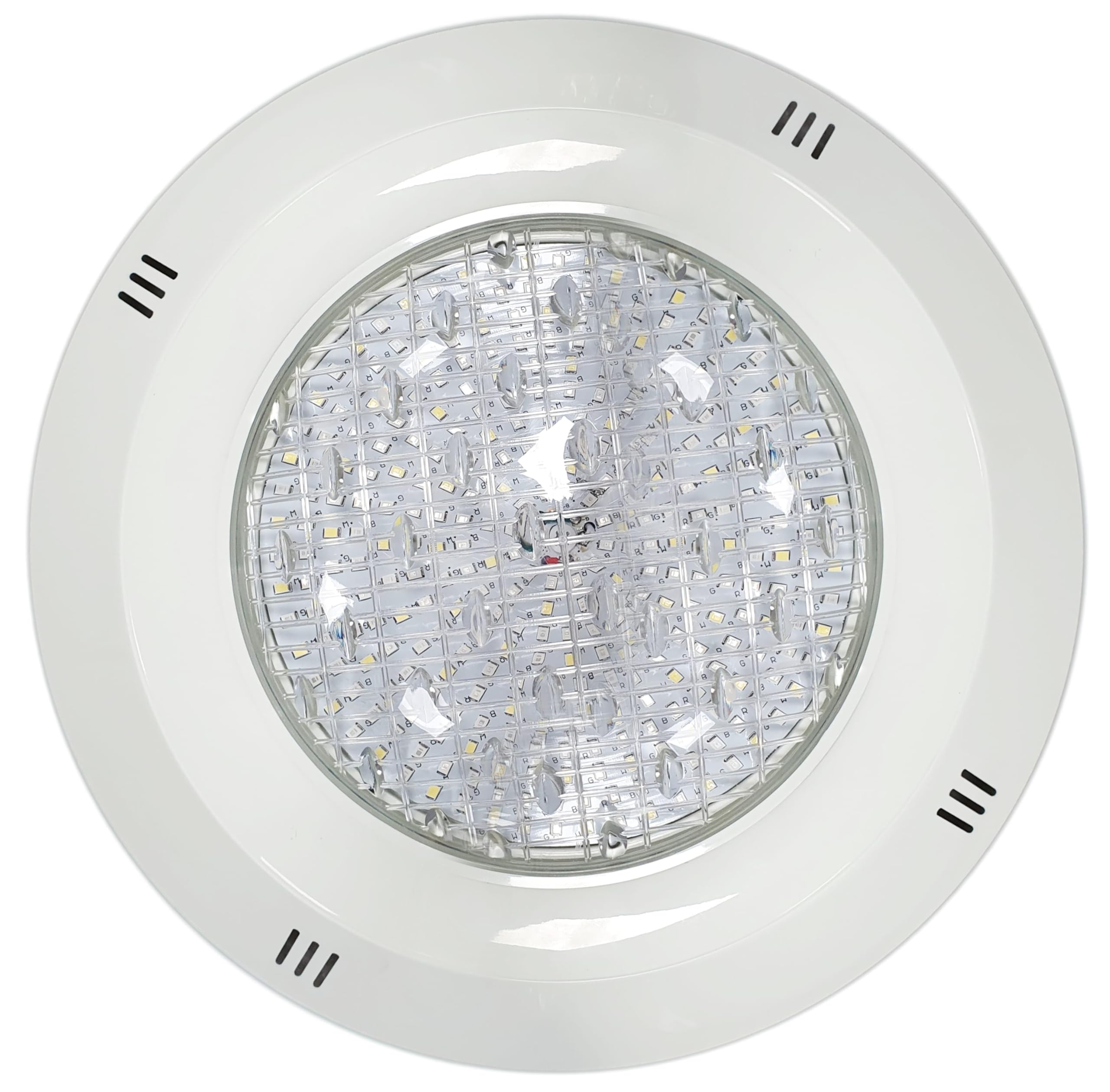 SWIMHOME Warmpool Foco LED Piscina Superficie 18W 12V AC Blanco Frío 6000K IP68 29cm Cruceta 4 Tornillos
