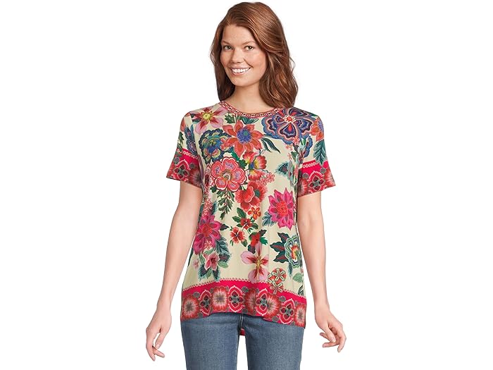 The Janie Favorite Short Sleeve Crew Neck Tee- Kal - Image 3