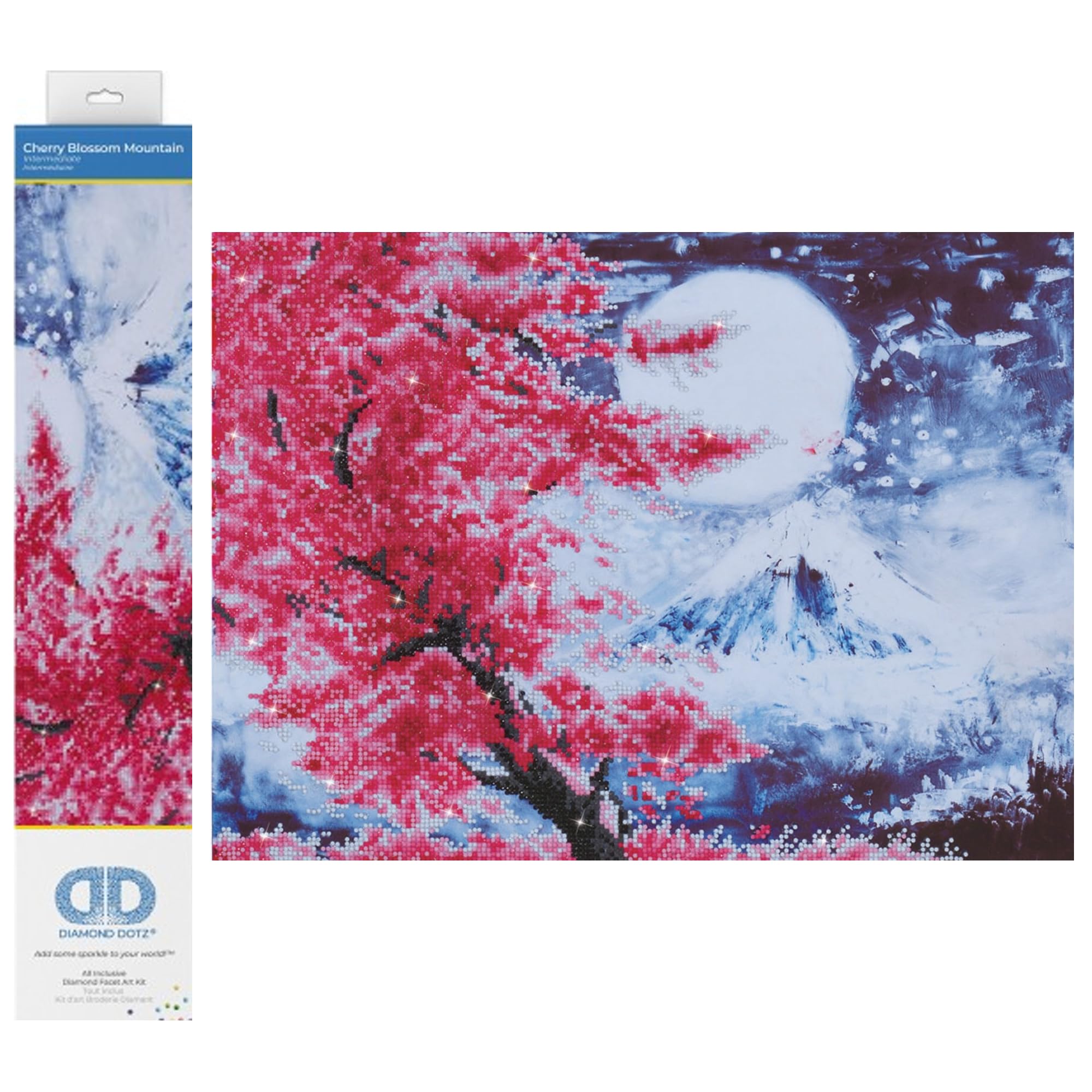 Diamond Dotz Painting Kit, Intermediate Kit, DD9, C/Blossom Mountain, 52 x 38cm