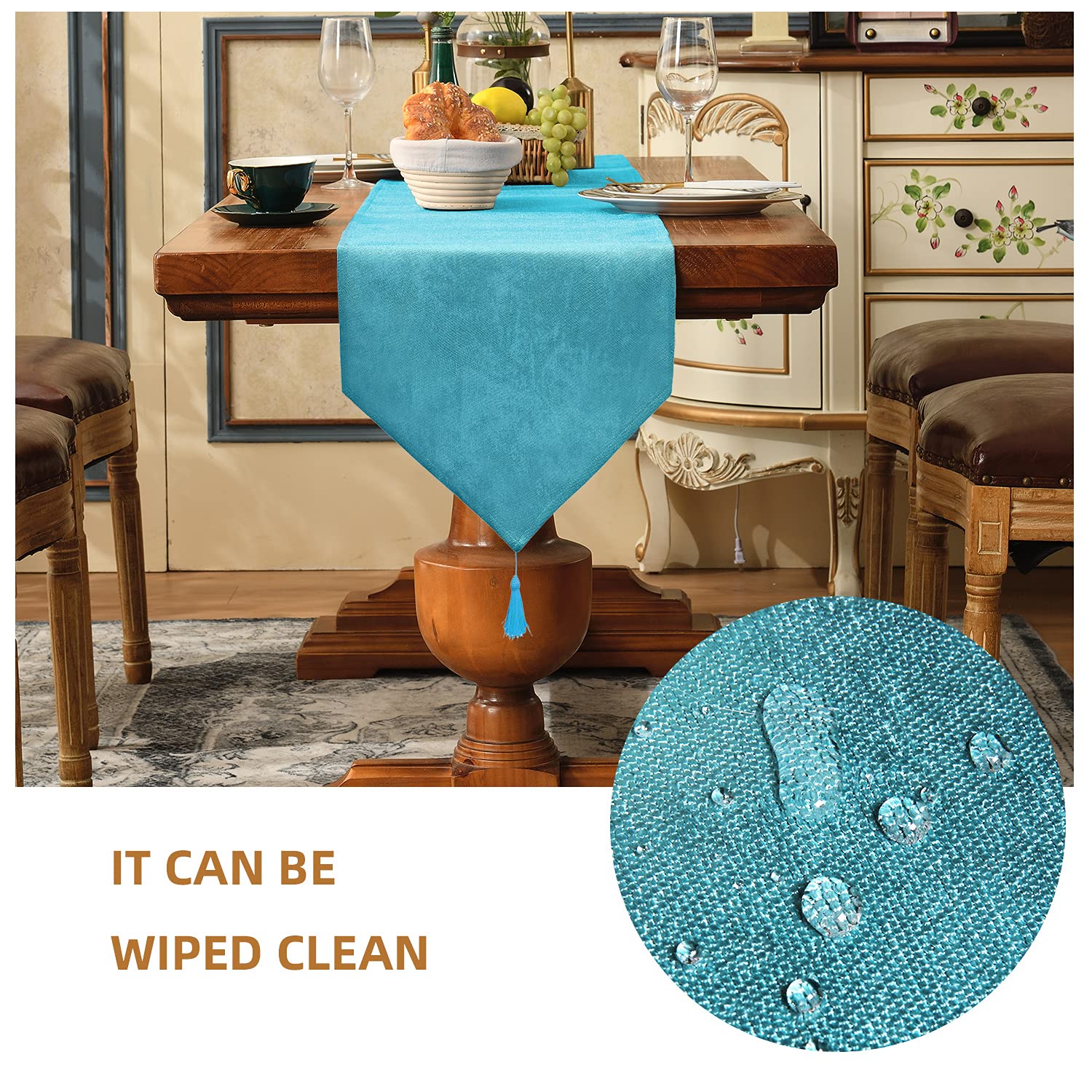 Amazon｜SEASHORE TREE テーブルランナー テーブルカバー 無地 防水