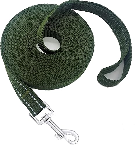 Miniatura 16 de Correa de entrenamiento de nailon para perros pequeños, medianos y grandes, correa de 15 pies, 20 pies, 30 pies, 50 pies, correa larga para perro y