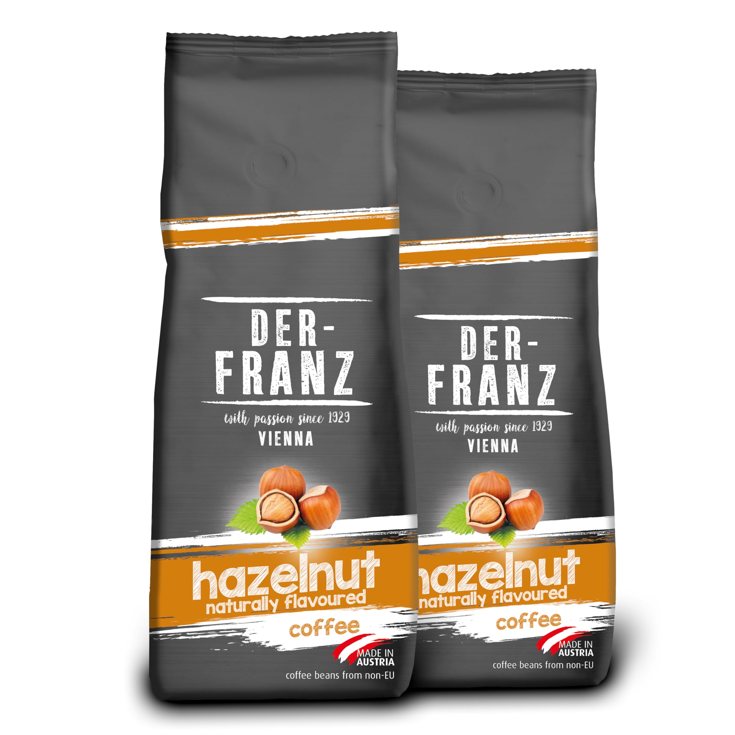Coffee Medium Roast flavoured with Hazelnut, ground, 2 x 500 g
