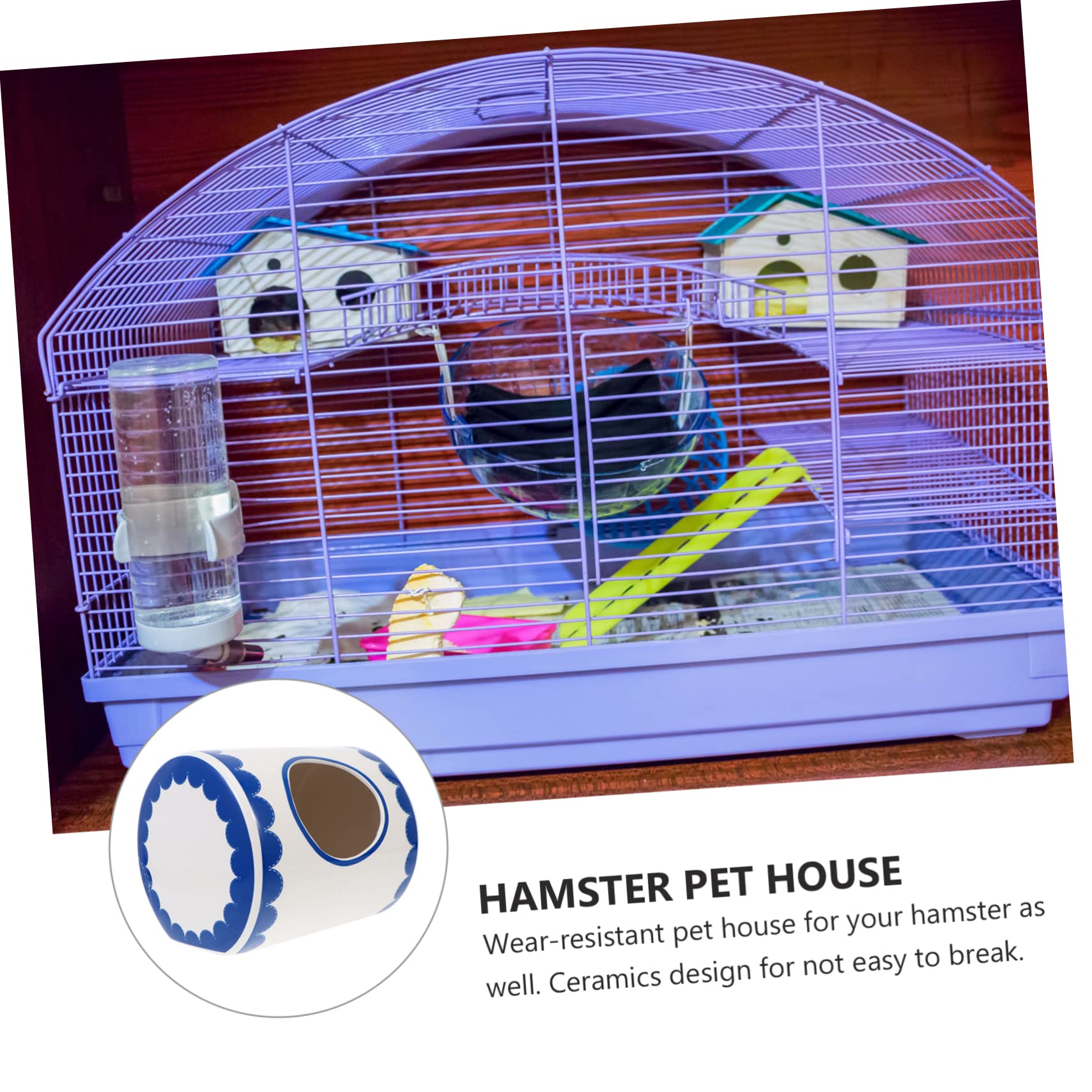 Sosoport Keramik Kühlhaus für Hamster und Chinchilla, Sommerhaus Blau
