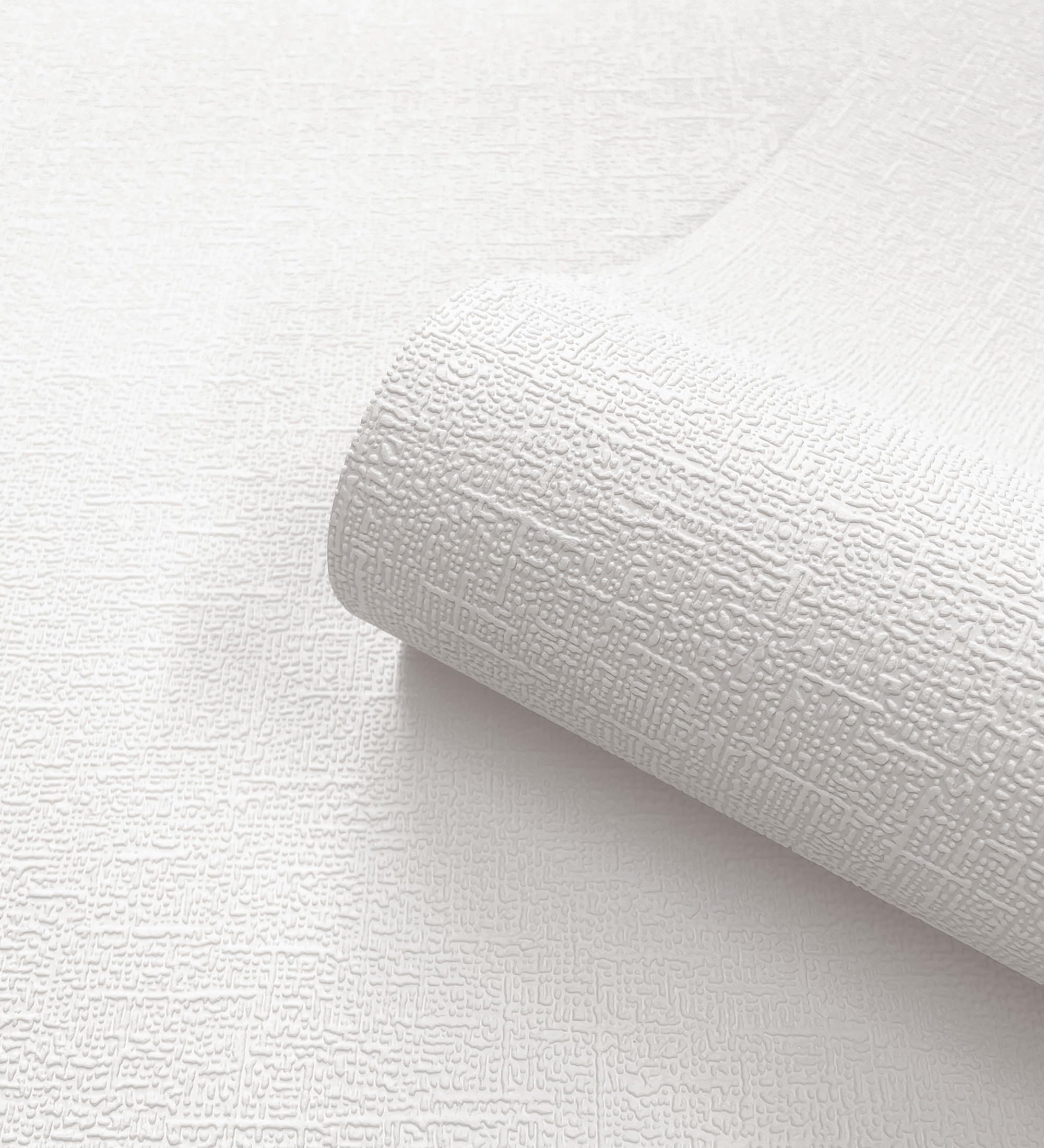GAULAN 683405 Papier peint vinyle blanc imitation crépi gouttelettes, idéal pour murs abîmés pour mur salon cuisine chambre couloir salle à mange - Rouleaux de 10 m x 0,53 m