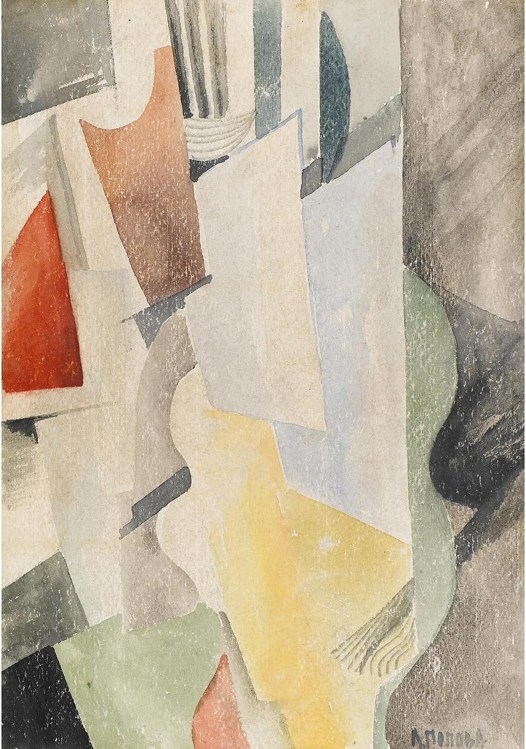 ArtDirect Cubist Study Unframed Art Print Giclee Poster by Lyubov Popova - Ready for Framing with Customization Sizes 7x10, 10x14, 14x20, 24x34, 34x48 and 42x60 inches