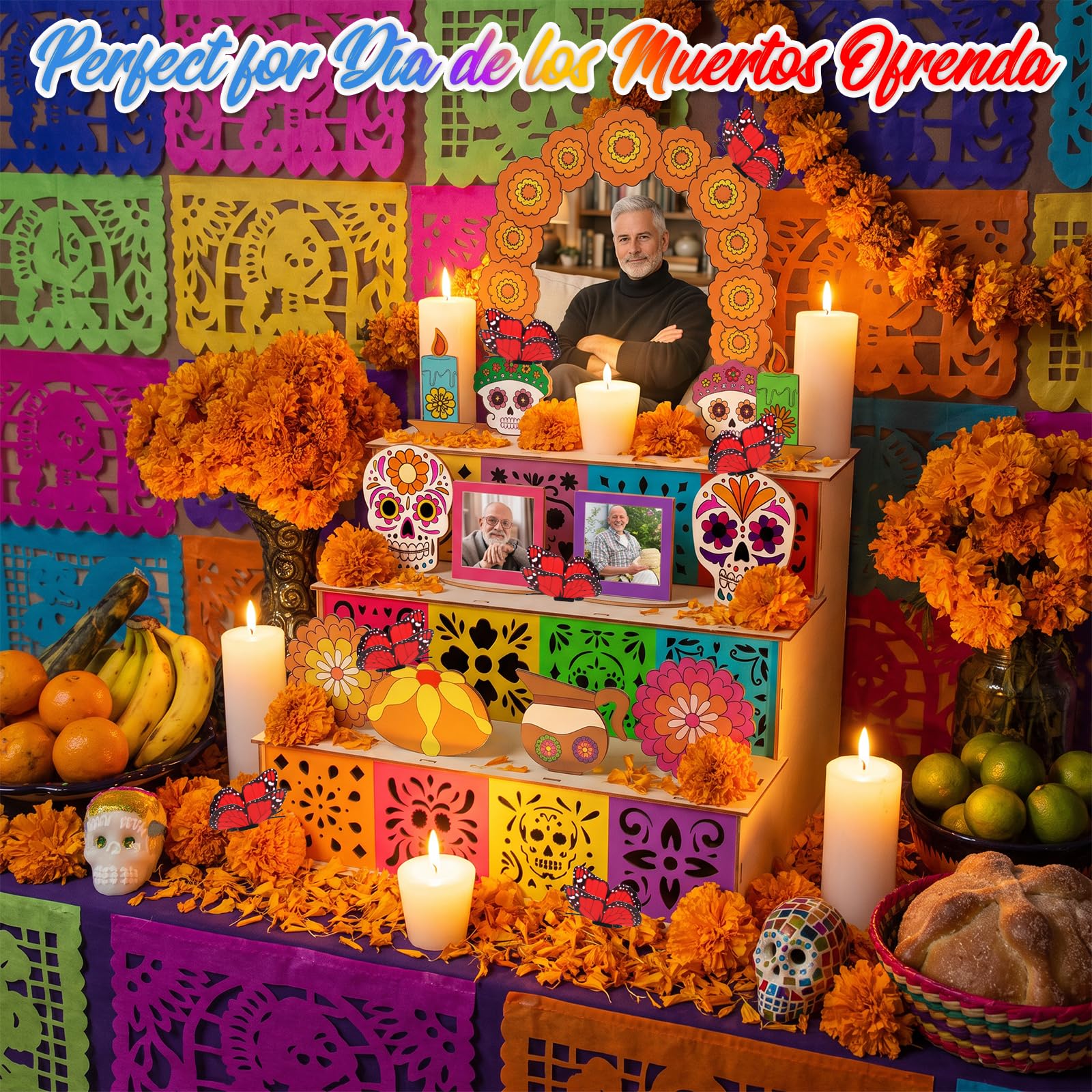 Fennoral Dia De Los Muertos - Kit di scatole in legno per altare