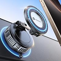 VICSEED 2026 MagSafe Car Phone Holder: 85 LBS Strongest Vacuum Suction, 360° Adjustable Magnetic Mount for iPhone 17/16/15 Pro Max