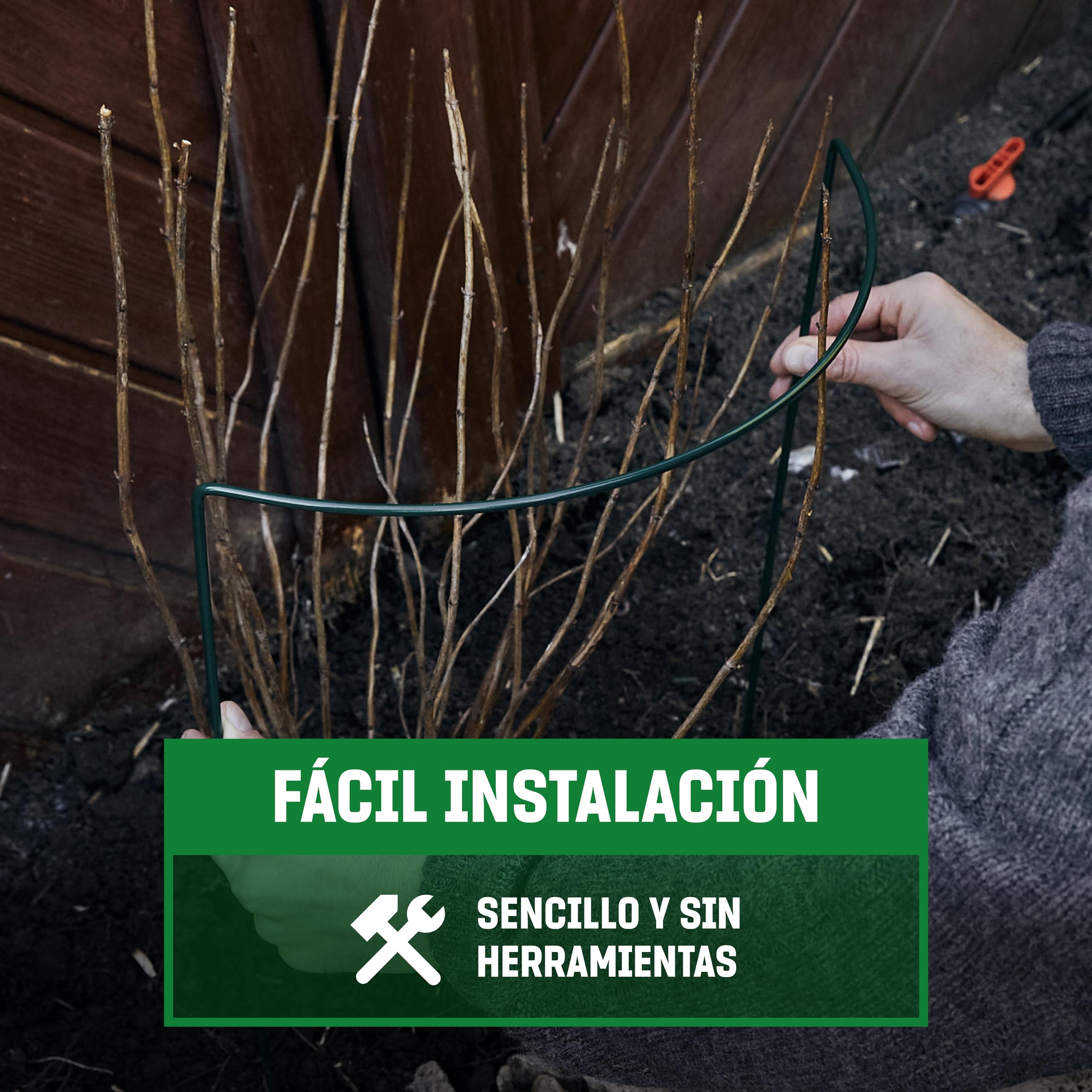 GardenGloss Soportes para Arbustos (10 Unidades) - Ayuda a la Escalada para Hortensias y Rosas y Otras Plantas - 70cm de Alto y 40cm de Ancho