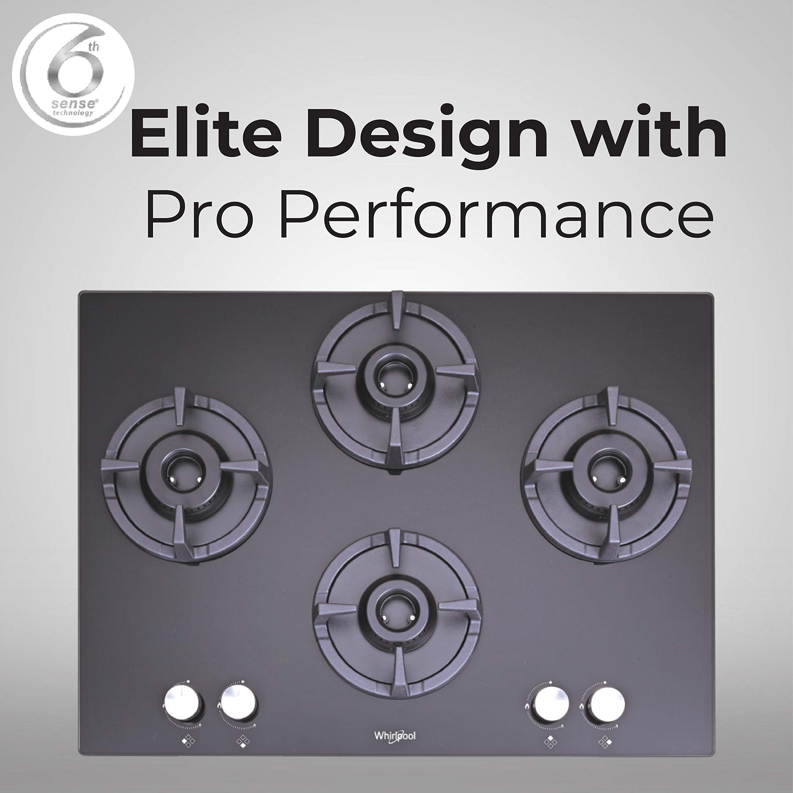 Whirlpool Hob 4 Burner Auto Ignition Gas Stove (Elite HD 704 Brass Gas