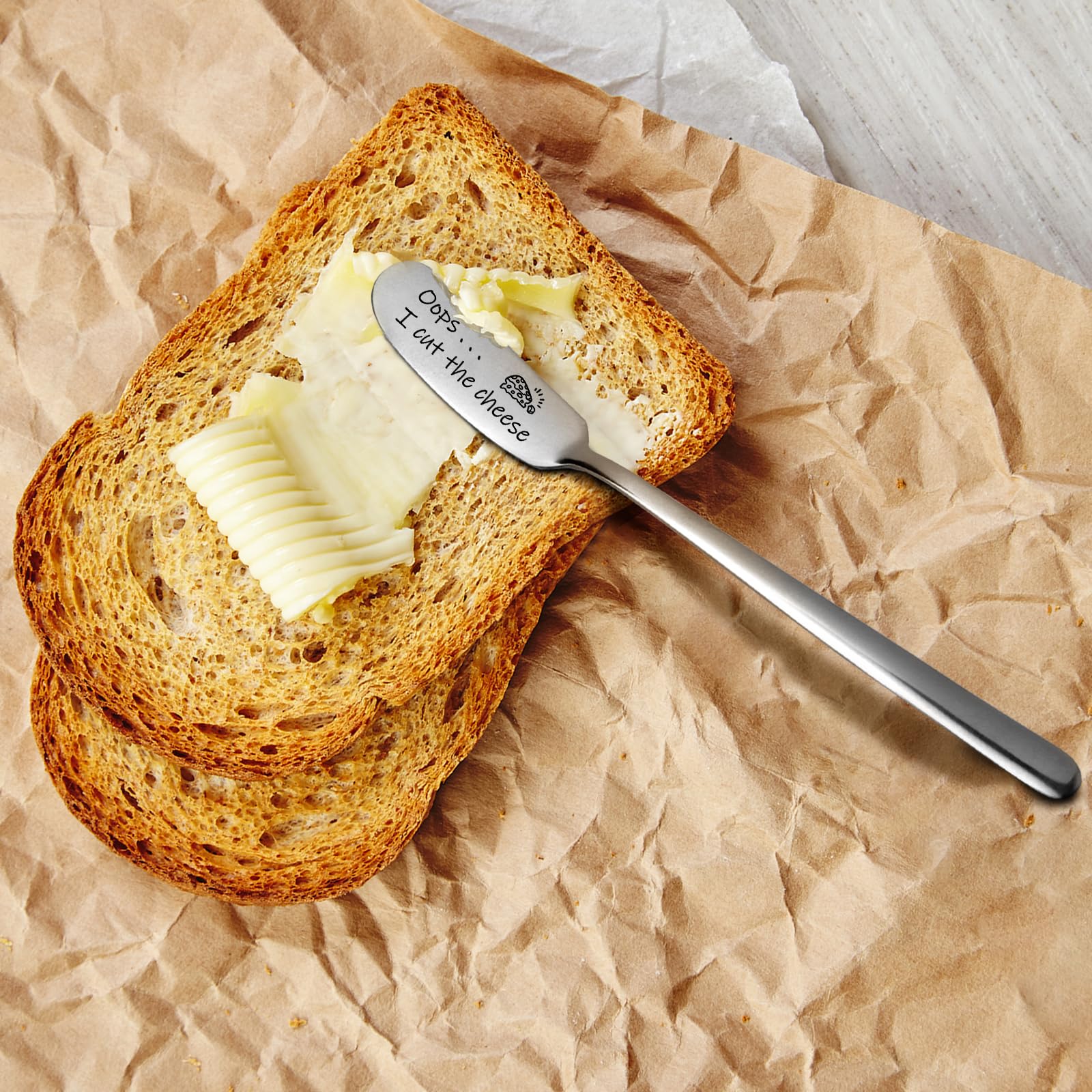 FZTUON Funny Butter Knife, I Love Nutella Stainless Steel Engraved Butter Cheese Knives, Peanut Butter Breakfast Spreader For Peanut Butter Lovers, Sandwich Bread Toast Butter Lover - View #7