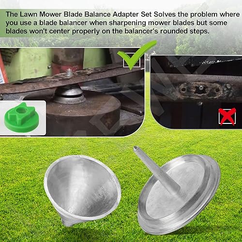 Miniatura 3 de 5 adaptadores de equilibrio de cuchilla para cortacésped con equilibrador de cuchillas de precisión, compatible con Stihl O-regon Troy y la mayoría