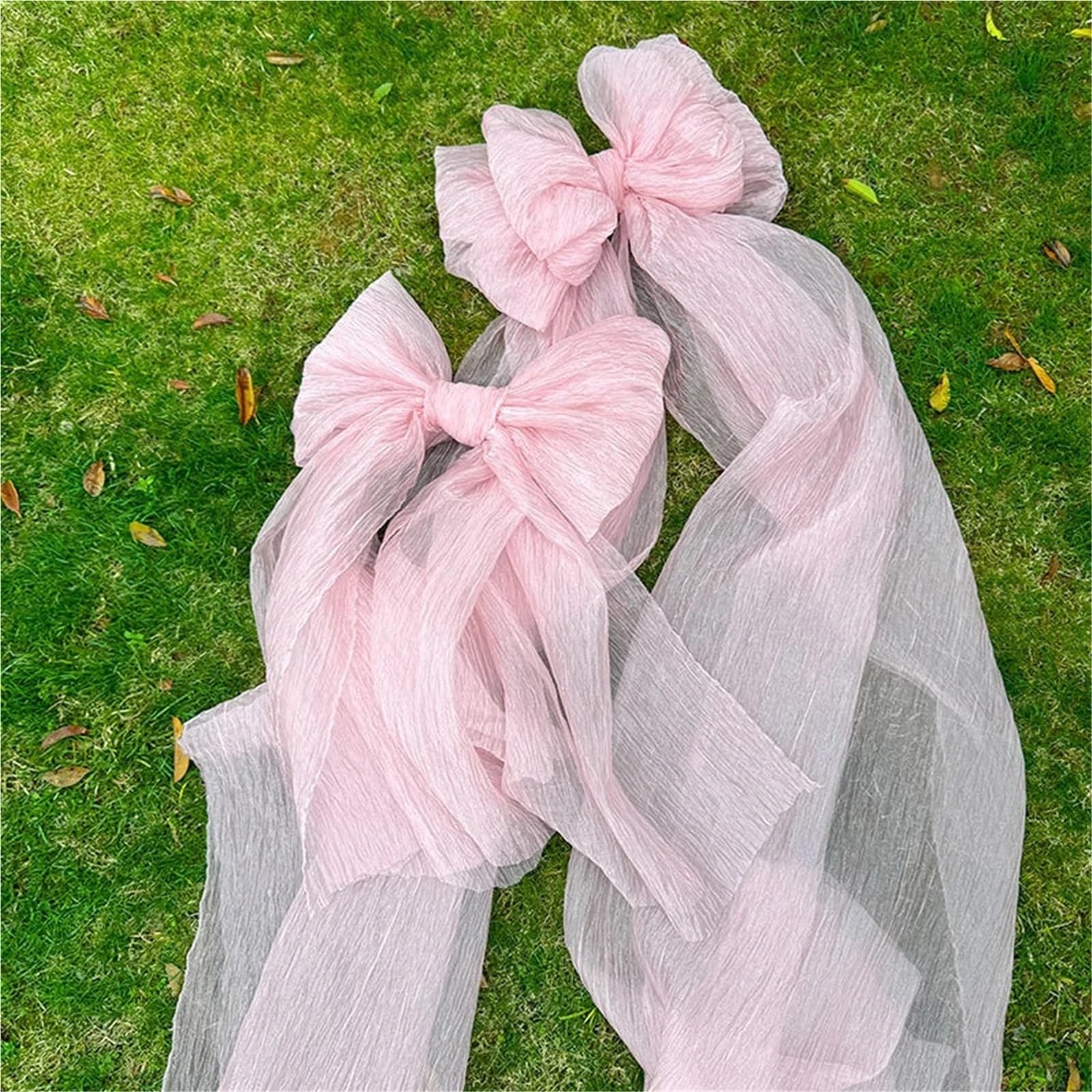 Große Satinschleife Rosa Netz-Schleife for Aufhängen, Ornament for Party, Hochzeit, Dekoration(Pink 47x180cm)