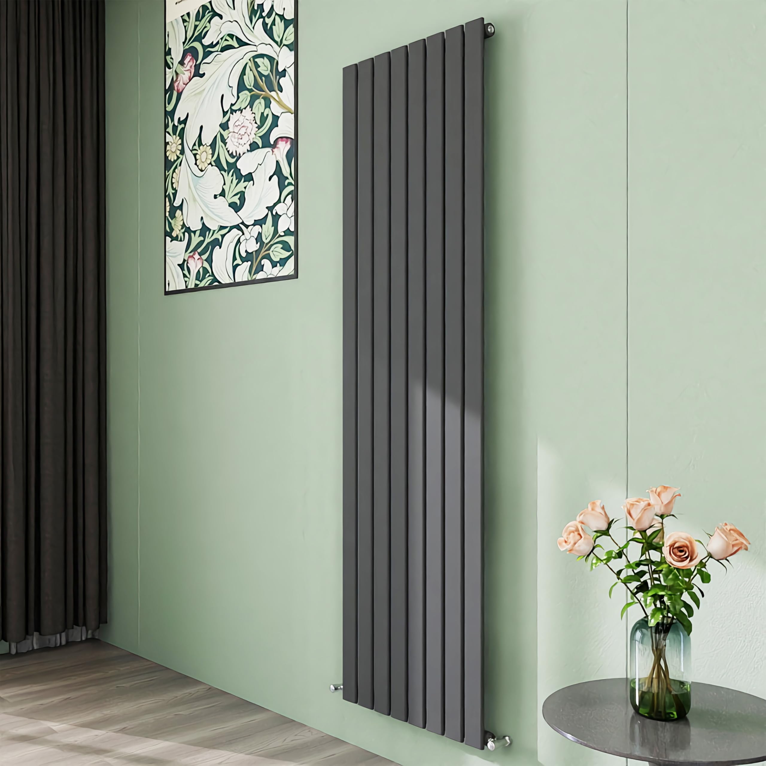 Simple Bathroom 1800×544mm Vertical Panel Designer Radiator Anthracite Single Flat Panel Central Heating Radiators