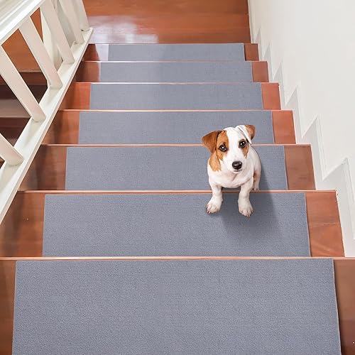 VEVOR Alfombra antideslizante para escaleras, 8 x 30 pulgadas, camino de escalera interior para peldaños de madera, alfombras antideslizantes para
